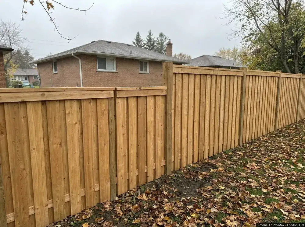 New cedar privacy fence